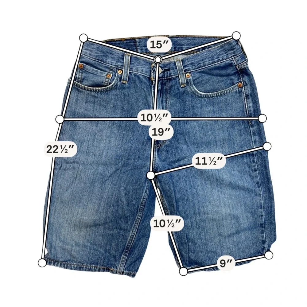 Levi's 469 Denim Shorts Mens 29 Blue Excellent Cotton‎ WaterLess
